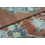 Wool Floral Area Rug in Rust/Blue