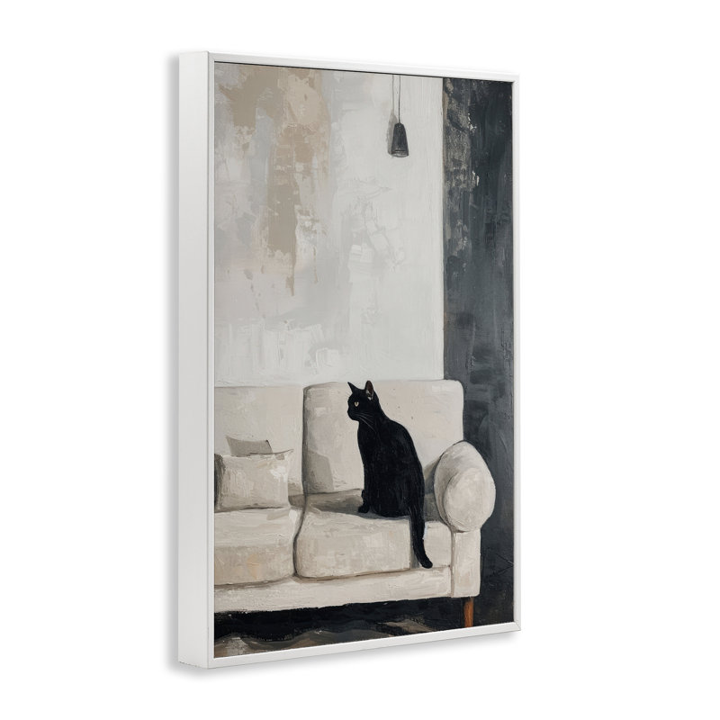 «Black Cat On Canapé», estampe numérique, design par Lsr Creative Studio, H 30 po x l 20 po