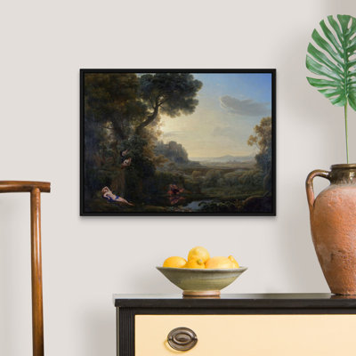 «Landscape with Narcissus and Echo, 1644» par Claude Lorrain - reproduction d'art sur toile