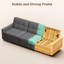 Functional Linen Adjustable Sectional Sofa Bed with 2-5 Seat Options and Storage Pockets-610992834-610992833