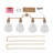 3-Light Gold Universal Ceiling Chandelier with Seeded Glass for Kitchen Island 