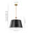 Glimson 1 - Light Black Cone Single Pendant