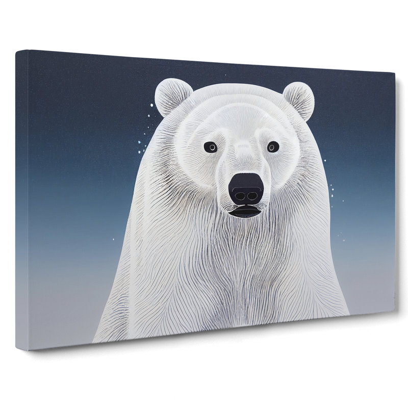 Gorgeous Polar Bear - Wrapped Canvas, 35cm H x 50cm W x 3cm D