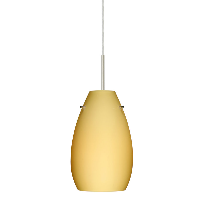 Drasner 1 - Light Single Pendant, Satin Nickel, Honey, Incandescent