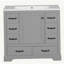 Ensemble de meuble-lavabo de 36 pouces, six tiroirs, séparateurs de tiroirs multifonctionnels, tablettes réglables-1195049555