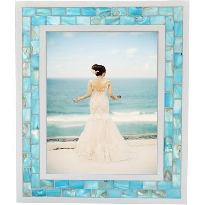 Cadre photo 8 x 10 plaques bleues
