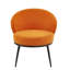 Chaise d'appoint Mid-Century moderne en velours avec pieds en métal élégants-1739747142
