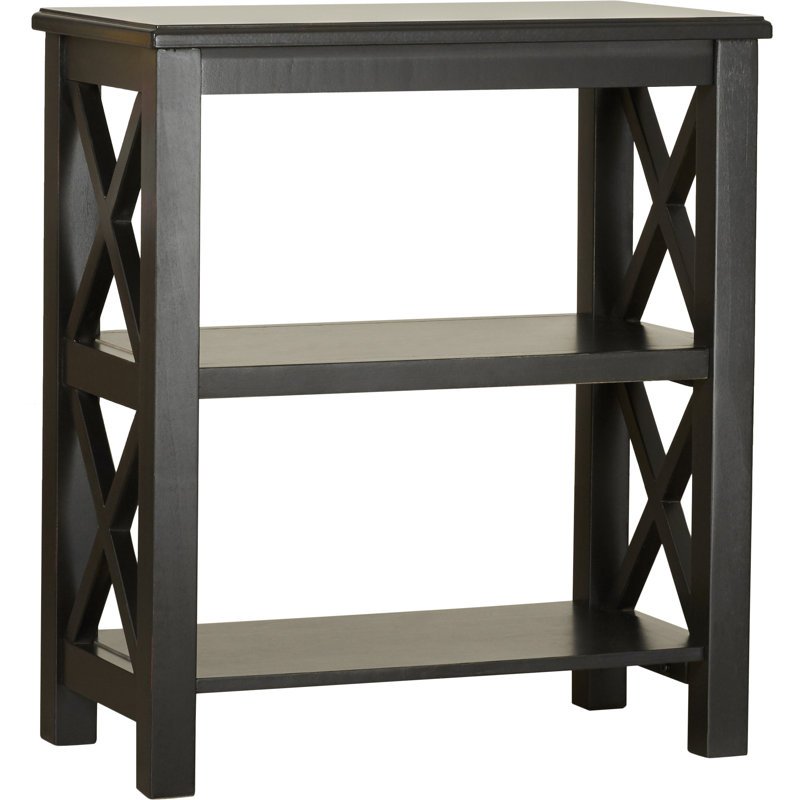 Vance 2 Shelf 22"W Bookcase, Black Licorice