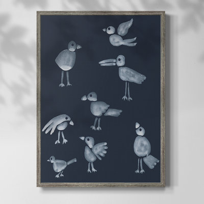 «Flock I», reproduction encadrée - bois massif