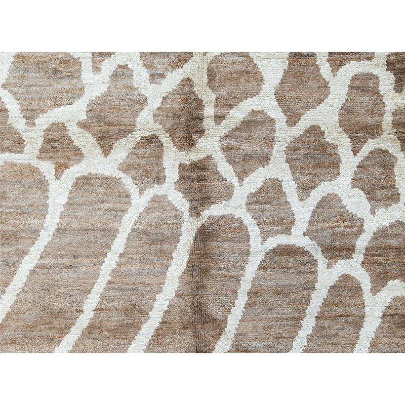 Hand-Knotted High-Quality Brown Area Rug