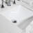Montary 43X22 Bathroom Stone Vanity Top  Engineered Stone Carrara White Marble Color With Rectangle Undermount Ceramic Sink And  3 Faucet Hole With Back Splash .