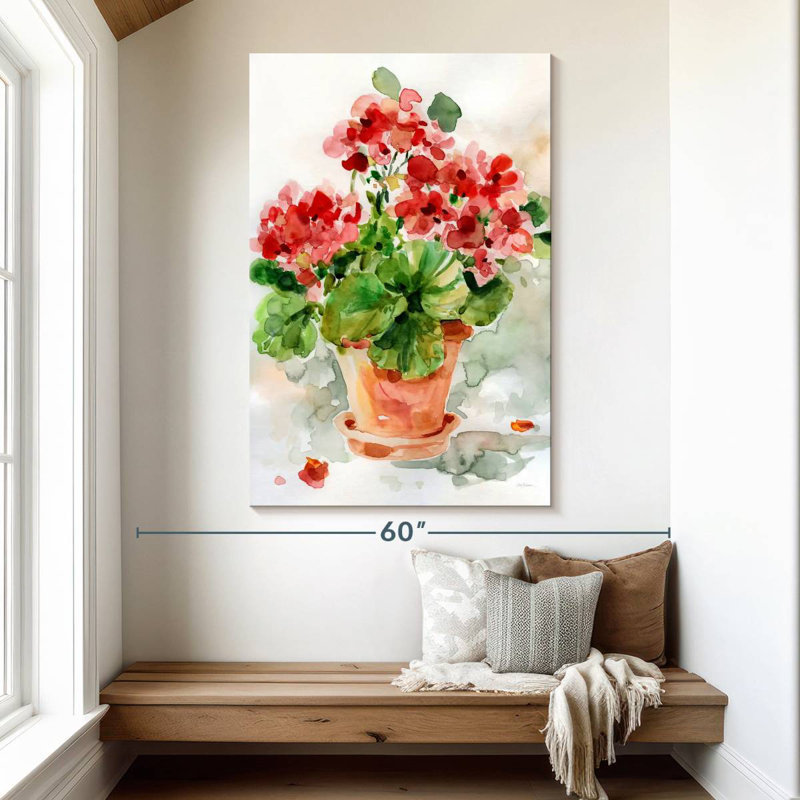 Harnek Summer Geranium I, 51" H x 34" W