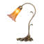 Lampe d'appoint 15 po de hauteur ambre / mauve Tiffany Pond Lily-1648713122