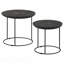 Ensemble de 2 tables gigognes noires mates