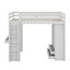 Lit mezzanine double avec grandes tablettes, bureau et lumière DEL-753689438