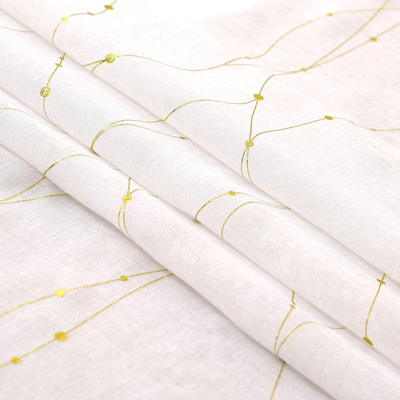 Rideau en polyester, L 52 po x L 84 po, Or