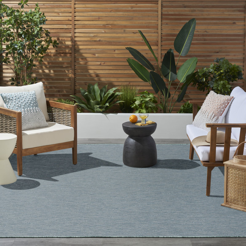 Geana Machine Washable Indoor/Outdoor Area Rug, Rectangle 9' x 12'