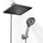 Adjustable 12" Rectangular High Pressure Dual Shower Head with 6-Spray Handheld Shower-112255222