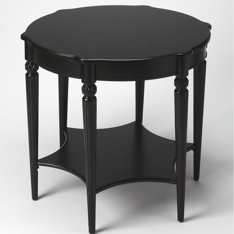 Bainbridge Round Side Table, Black Licorice
