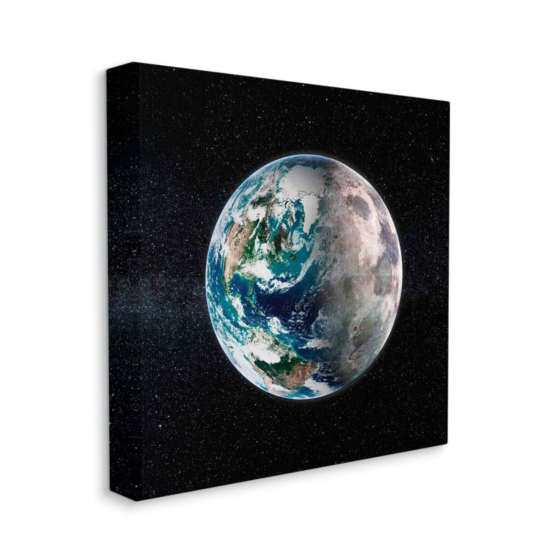 «Ebern Designs Earth In Galaxy», art mural par Grace Popp, L 30 po x H 30 po