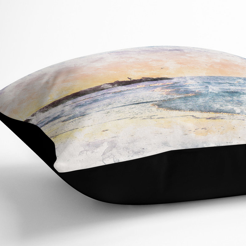 Square Throw Cushion, Black, 40cm H x 40cm W x 15cm D