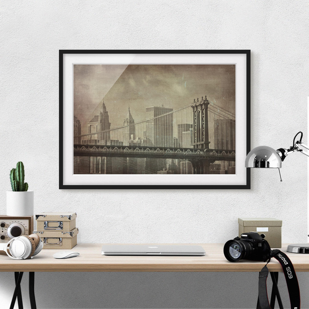 Gerahmtes Poster Vintage von New York