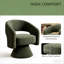 Fauteuil demi-tonneau, fauteuil d'appoint pivotant, fauteuil de bienvenue
