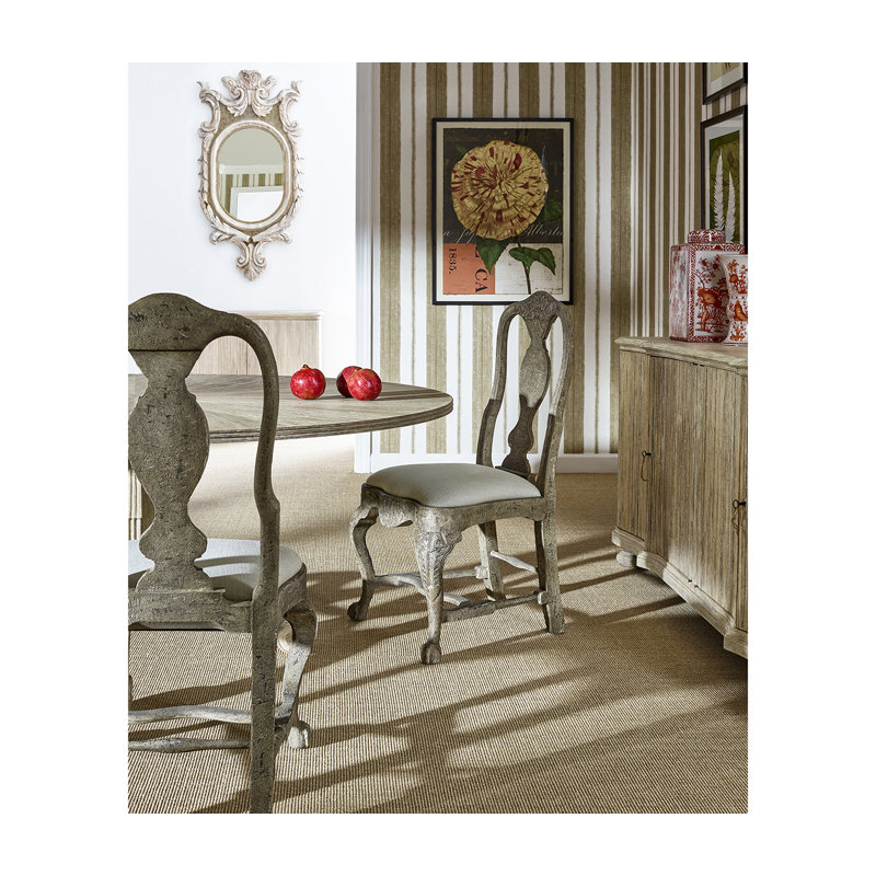 Table de salle à manger en bois massif William Yeoward, Chêne de Venise blanc
