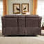 Causeuse inclinable manuelle à coussins multiples avec console Chelliah Fordwich-900347181