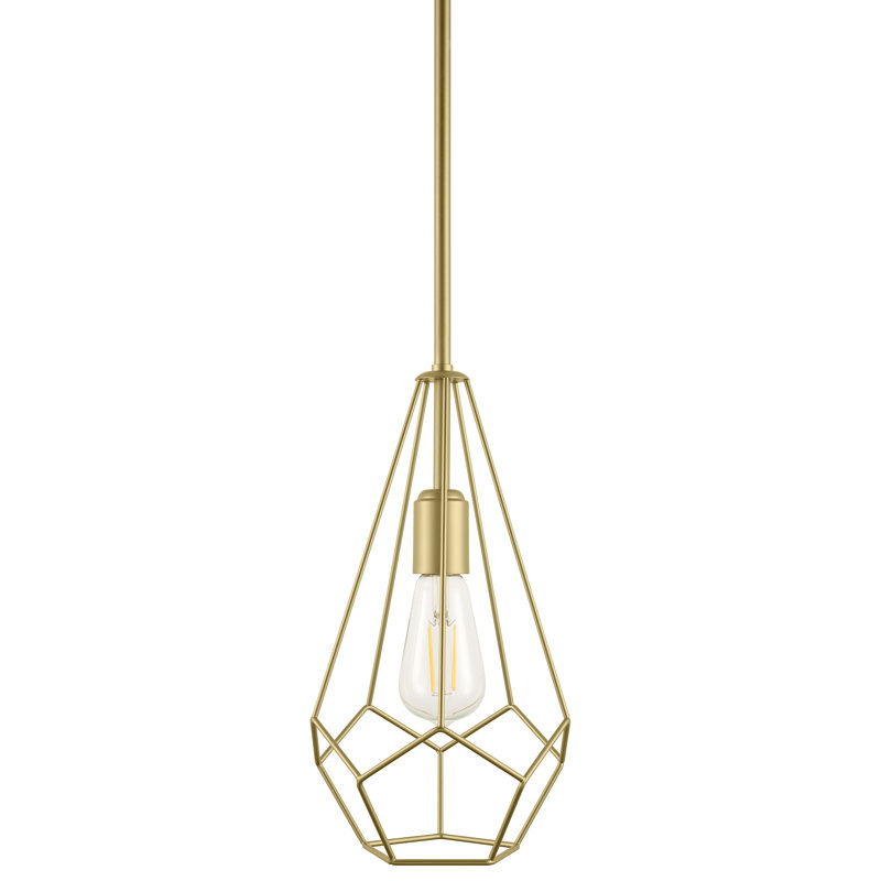Luminaire suspendu géométrique unique à 1 lumière Charleigh