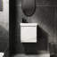 Armoire de salle de bain - Lavabo en céramique et meuble-lavabo à la mode-1277850093