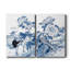«Blue and White Asian Garden I», ensemble de 2 reproductions d'art sur toile tendue-32617395