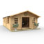 The Omega Tongue & Groove Log Cabin 18x30w