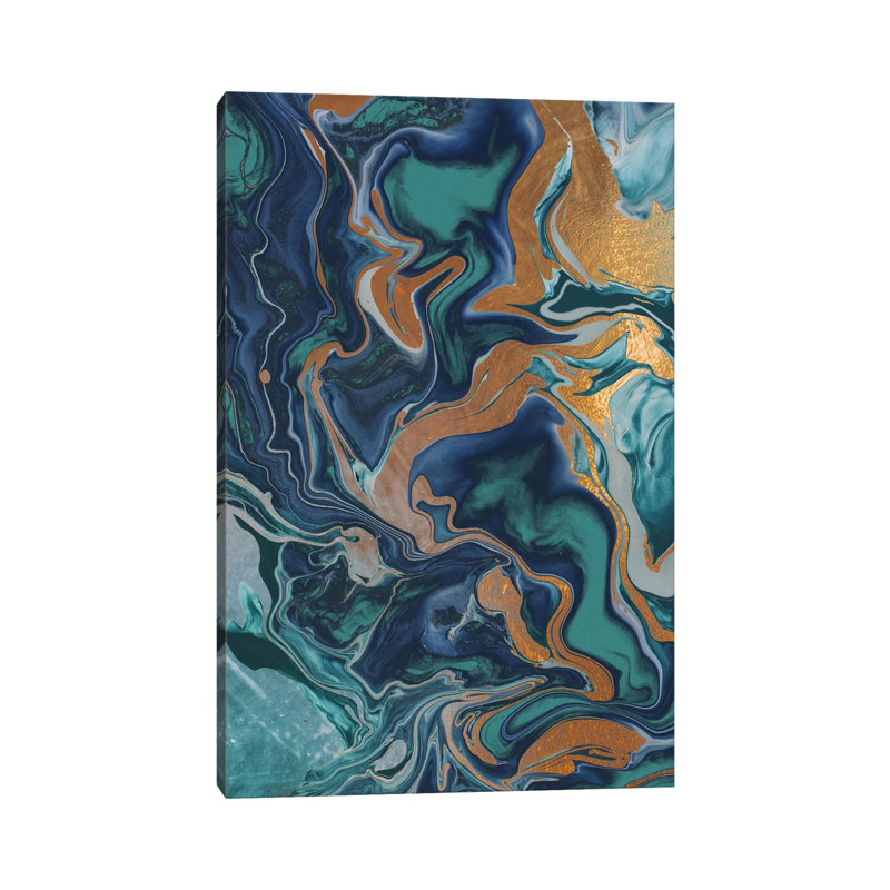 Drama Queen II Marble Green by Monika Strigel - Wrapped Canvas Print, 45.72cm H x 30.48cm W x 1.91cm D