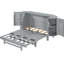 Full Bed With Hidden Storage In Grey. Space Foldable Mattress Option. Stylish Drawer Front Element. Built-In Side Areas. And Scratch- Construction. Available White 76.4"L X 108.3"W 42"H. Not