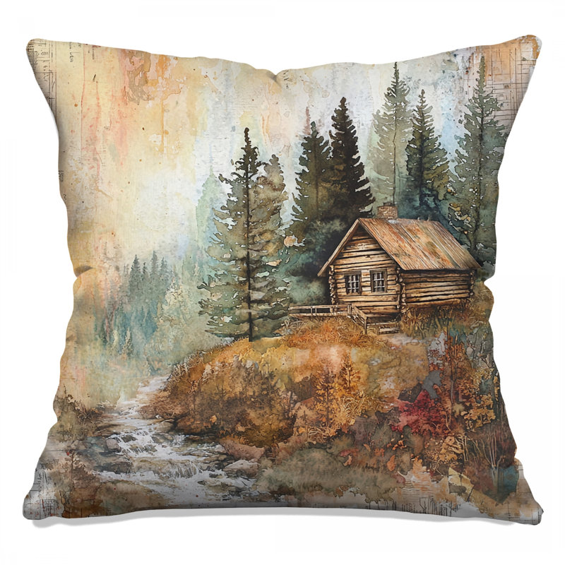 Coussins Rustic Cabin Forest, 18 po x 18 po