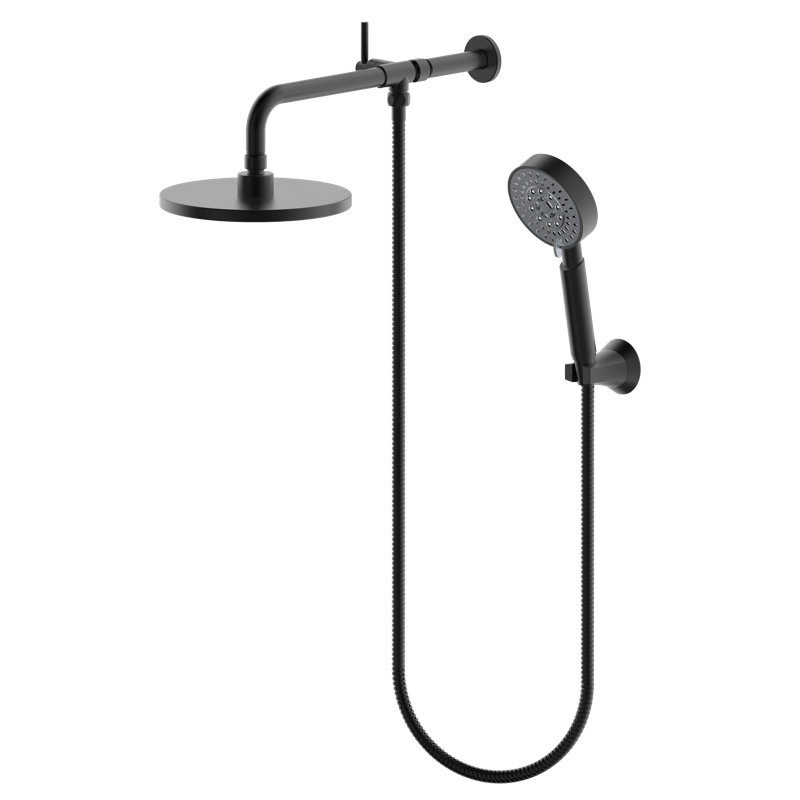 Pomme de douche double multifonction, Bronze huilé