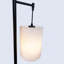 Lampe sur pied à branches 71 po avec 3 abat-jours cylindriques en lin et base noir mat