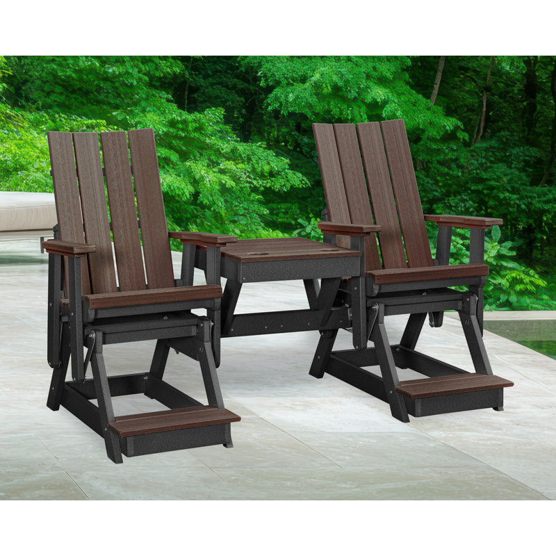 Fauteuil oscillant Brandon, Brun / noir