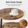 Vernestine Round End Table Side Table with 3-Tier Shelves