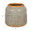 Vase à fleurs rond en terre cuite avec passe-partout-1174020290