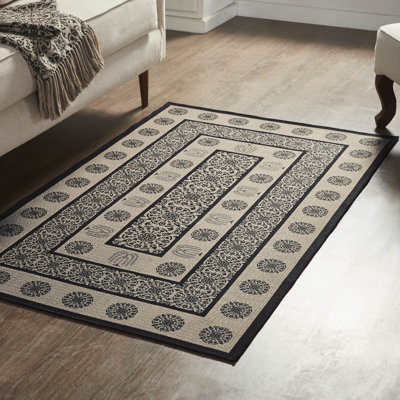 Custom House Flatweave Washable Geometric Indoor / Outdoor Rug