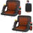 Daviontae Heated Folding Stadium Seat 21'W with Wide Cushion and Back Support (2pcs)