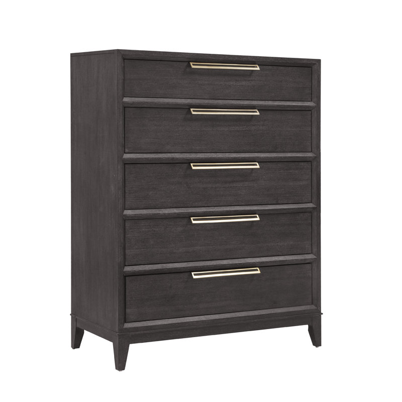 Quincy Brown 5-Drawer Chest with Felt Lined Drawer