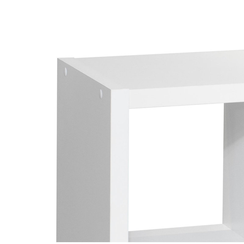 Smart Cube 8-Cube Organizer Storage with Opened Back Shelves,2 X 4 Cube Bookcase Book Shleves for Home, Office (White)