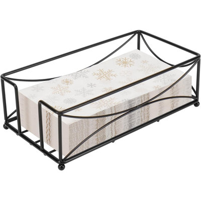 Guest Napkin Holder, Metal Bathroom Paper Hand Towel Storage Modern Napkin Tray Caddy