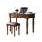 39.37"Brown Retro Rectangle Solid Wood Writing Desk,2-drawer-1070123906