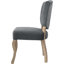 Chaise d'appoint capitonnée en velours gris-955069013