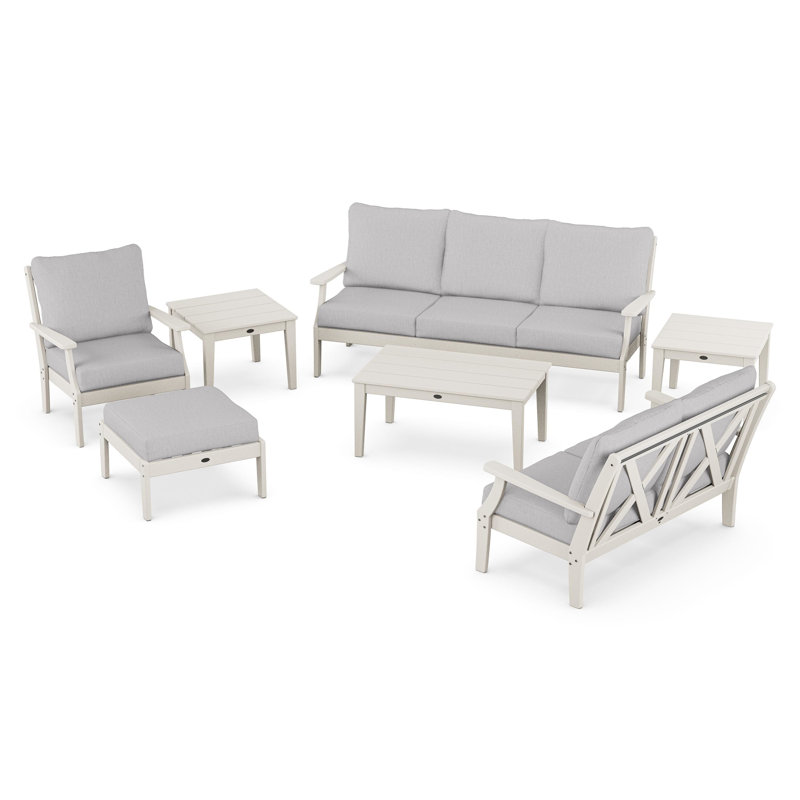 Braxton 7-Piece Deep Seating Set, Granite, Sand