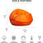 Fauteuil à billes Sports Ball, peluche de basketball, polyester doux, 2,5 pieds